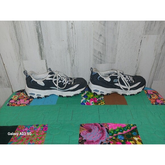 Skechers D' Lites White & Black Shoes Womens Size 8 - Picture 7 of 8